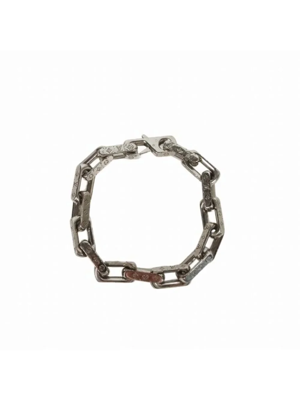 Louis Vuitton Bracelet Chain Monogram Corie Bangle Metal L Silver